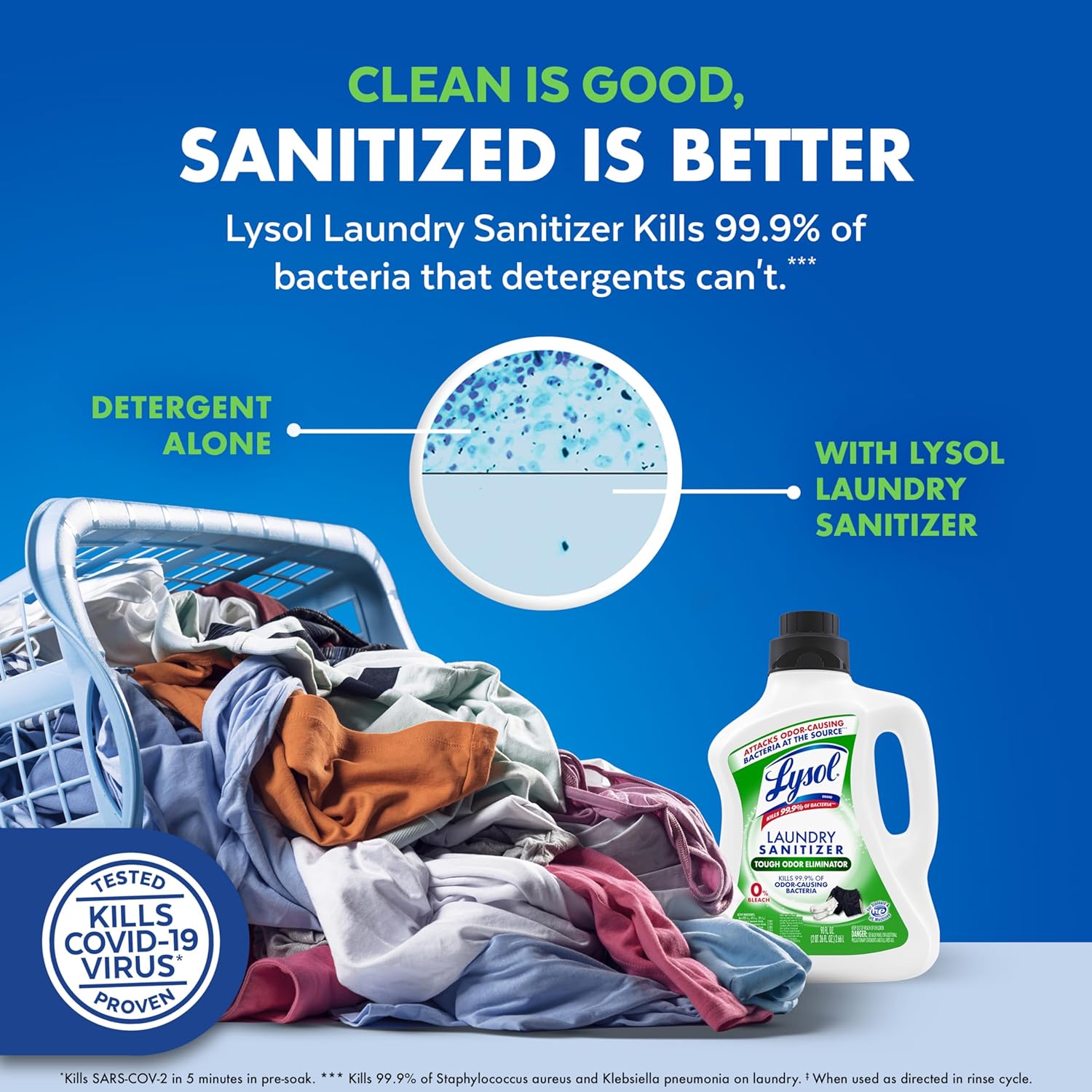 Lysol Tough Odor Eliminator Laundry Sanitizer Additive, Sanitizing Liquid for Gym Clothes and Activewear, 0% Bleach, Eliminates Odor Causing Bacteria, 90oz - Image 4