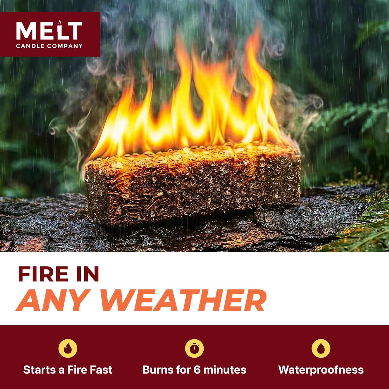 Fire Starter Squares, 160 pcs - Charcoal Fire Starters for Campfires, Grill, Outdoor Pit, Fireplace, Wood Stove, BBQ - Firestarter Sticks, Water Resistant & Odorless - Camping Accessories Essentials - Image 6