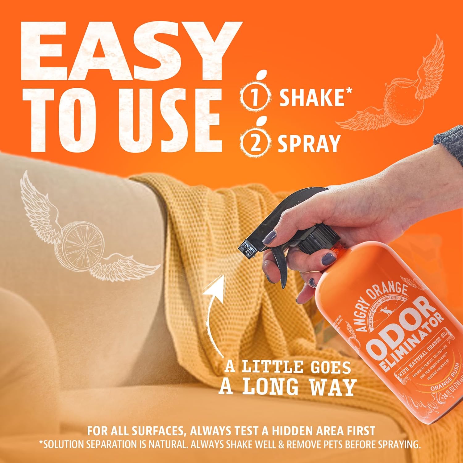 ANGRY ORANGE Pet Odor Eliminator for Dog and Cat Urine, Carpet Stains, and Strong Smells – NEW Orange Rush Scent – Citrus Cleaner with Natural Orange Oil – 24 oz - Image 7