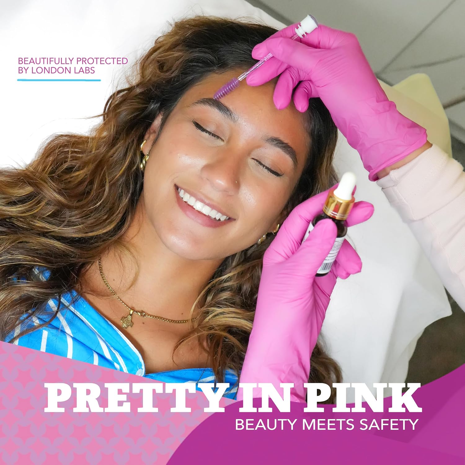 London Labs 4 Mil – Fuchsia Pink Nitrile Gloves – Disposable Latex Free & Powder Free– Chemical Resistant, Pink Rubber Gloves - Image 5