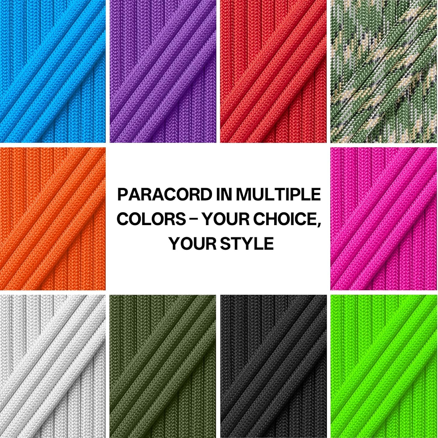 Paracord Rope 750 - Parachute para Cord 4mm 11 Strand Spool Rope Utility Nylon String for Outdoor Camping Survival Utility Tent Crafting DIY Projects - Purple 100ft - Image 8