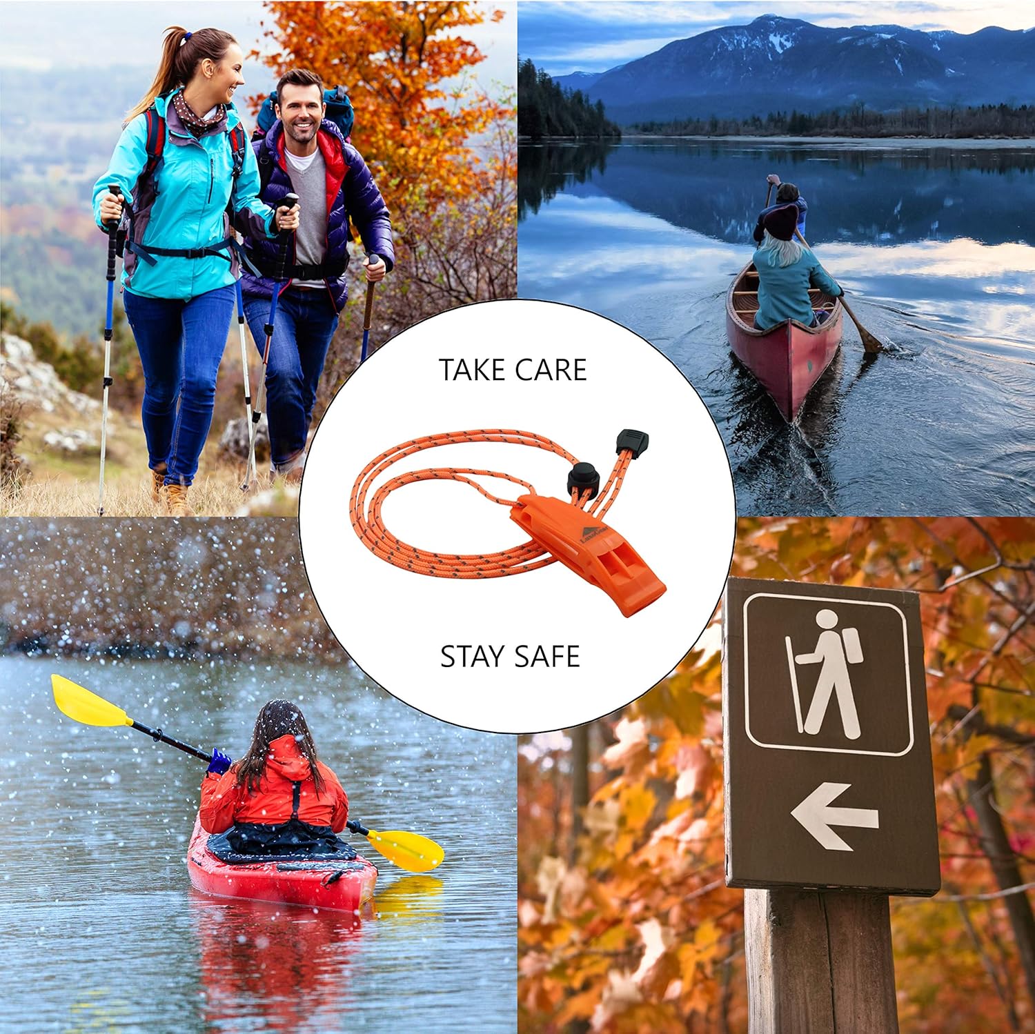 LuxoGear Emergency Whistles with Lanyard Safety Whistle Survival Shrill Loud Blast for Kayak Life Vest Jacket Boating Fishing Boat Camping Hiking Hunting Rescue Signaling Kids Lifeguard Plastic 2 Pack - Image 9