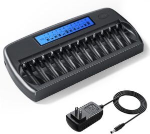 12 Bay AA AAA Battery Charger with ...