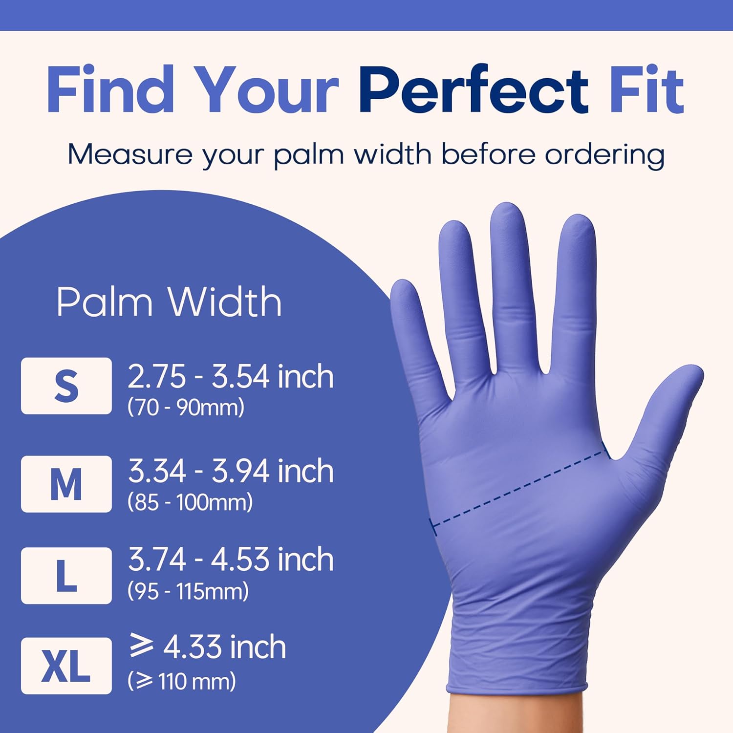 Supmedic Medical Soft Max™ Nitrile Exam Gloves, Powder-Free Latex-Free Food Safe Clean Disposable Glove Blue Iris 100/1000 Ct - Image 6