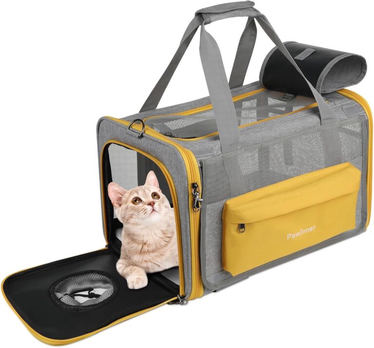 Cat Carriers, 17.7"x13"x13" Collapsible Pets Travel Carriers Dog Carrier Pet Carrier(Up to 20lbs), Waterproof Airline Approved Soft Sided, Car Travel Portable Bag for Big Cats/Small Dogs