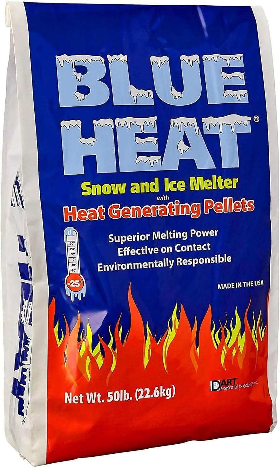 Blue Heat Snow & Ice Melter, Heat-Generating Pellets, Non-Staining Melt, 20 Lb Bag - Ice Remover for Driveway, Concrete, Sidewalk, and Outdoor Spaces - Image 8