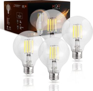 KOR 4 Pack 4.5W (40W Equivalent) Cl...