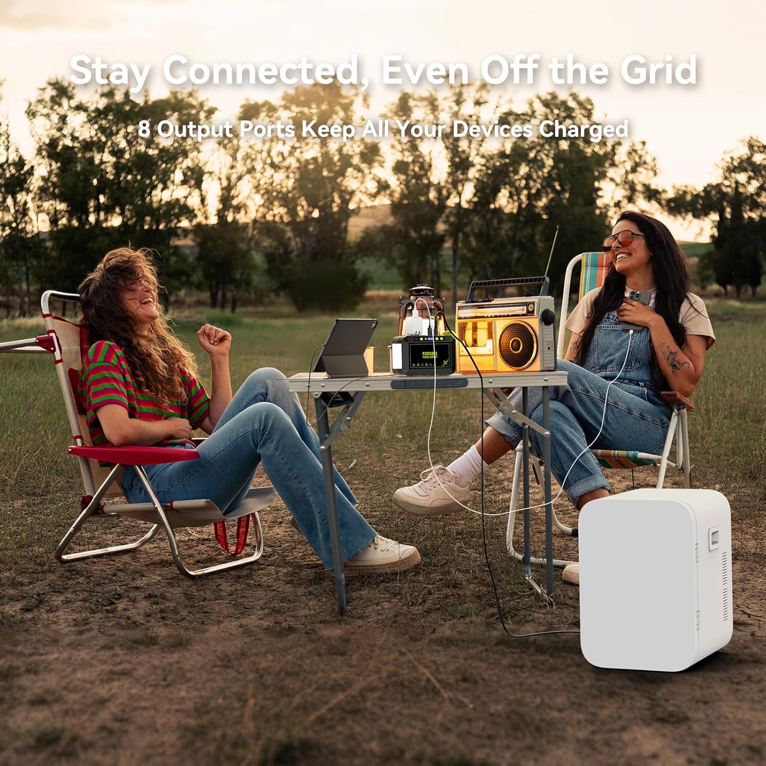 MARBERO 88.8Wh Solar Generator with 21W Solar Panel Included Portable Power Station 80W 110V 120W Max for Camping Outdoor Hiking Fishing Emergency - Image 6