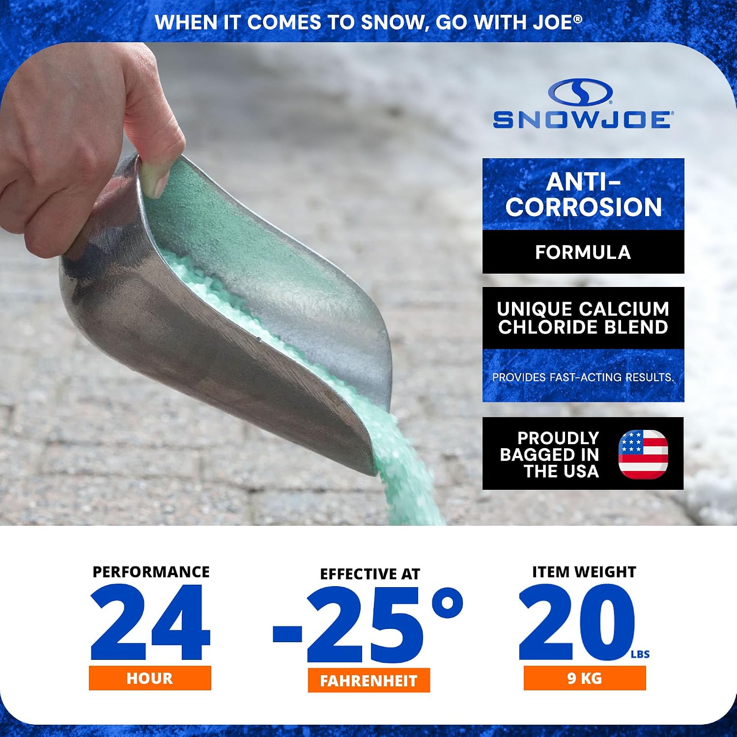 Blue Heat Snow & Ice Melter, Heat-Generating Pellets, Non-Staining Melt, 20 Lb Bag - Ice Remover for Driveway, Concrete, Sidewalk, and Outdoor Spaces - Image 4