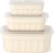 Martha Stewart Broadbrook 6 Piece Stoneware Meal Prep Container Set with Lids, Rectangular Food Storage & Bakewar |Oven, Refridgerator, Microwave, Dishwasher Safe