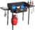 Bestfire 2 Burner Propane Stove, 150,000 BTU High Pressure Camping Burner with Windscreen, Side Shelves, Removable Legs, CSA Certified for Outdoor BBQ Backyard Cooking
