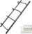 4-Rung Window Well Ladder Straight, Heavy Duty Steel Fire Escape Ladder, Powder-Coated Basement Egress Wall Mounted Ladder 45.2″ Lx17.9 W, Black