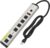 CCCEI Heavy Duty Power Strip Surge Protector 20 Amp, High Amp Industrial Shop Garage Metal Multiple Outlets, 6 FT 12 Gauge 5-15P Extension Cord 6 Outlet 6-20R T-Slot 20a for Appliance.