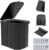 Hapoon XL Portable Folding Camping Toilet – Travel Potty for Adults, 12 Toilet Bags, 12 Pack Liquid Waste Gel, Black