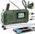 NOAA Weather Radio Emergency, 10000mAh Solar Hand Crank Radio | Replaceable Battery, AM/FM Battery Operated, USB-C Cell Phone Charger, Warning Light, Flashlight, SOS for Power Outage
