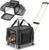 RUFF LIFE 101 Airline Approved Expandable Premium Pet Carrier on Wheels- Two Sided Rolling Carrier- Designed for Dogs & Cats- Extra Spacious Soft Lined Carrier! (Black) (RL-PET-CARRIER-WHEELS)