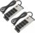 CCCEI 2PCS Heavy Duty Power Strip Surge Protector 20 AMP, 8 Outlets 12 Gauge Industrial Shop Garage Metal Multiple Outlets, 6 FT Extension Cord 5-15P Adapter High Amp 6-20R T-Slot 20a for Appliance