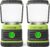 Consciot LED Battery Powered Camping Lantern, 1000LM, 4 Light Modes, IPX4 Waterproof Portable Tent Flashlight for Power Outages, Emergency, Hurricane, Hiking, Light Green, 2-Pack