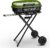 Brand-Man Portable Gas Grill, 2-in-1 Propane Camping Grill & Griddle Porcelain-Enameled with Folding Stand-Up Cart, 18,000 BTU 2-Burner Outdoor BBQ for Family Camping, Tailgating and Patio, Green