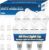 BoRccdit KeepLit 6 Pack Emergency Rechargeable Light Bulbs, 48H Long Lasting & 3 Brightness Battery Light Bulb,12W 5000K Battery Backup Emergency Lights for Home Power Failure,Hurricane Supplies