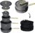 Alocs Camping Cookware Set – Lightweight Camping Pots and Pans – Portable Outdoor Cookware with Kettle – Camping Cookware Mess Kit for 2