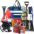 Car Emergency Safety Kit Bag with Digital Air Compressor,Jumper Cables,First Aid Kit, Winter Vehicle Roadside Safety Kit with Detachable Snow Shovel, for Women, Men, Teen