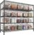 REIBII 3200LBS Storage Shelves 55.5″ W Garage Shelving Heavy Duty 5 Tier Adjustable Wire Shelving Unit Metal Shelving for Garage Pantry Commercial Basement,55.5″ W X 18”D X 71″ H