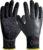 KAYGO Waterproof Work Gloves for Men and Women, Rubber Coated Non-slip Working Gloves for Garden, Outdoor Construction,KG150,Black,L