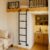 3/4/5/6/7/8FT Black Wall Mounted Steel Ladder, 5-Step Egress Ladder for Window Well, Loft, Bunk Bed, Camper, RV | Floor/Wall Mounted Indoor Safety Climb for Bedroom, Basement, Gym, Dorm & Small Spaces