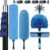 25ft High Ceiling Duster Kits with 5-18ft Heavy Duty Extension Pole – Fan Blade Cleaner, Cobweb Remover & Blue Window Squeegee Kit, Washable Dust Brush for High Roof and Glass Surfaces