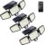 Tuffenough Solar Outdoor Lights 2500LM 210 LED Security Lights with Remote Control,3 Heads Motion Sensor Lights, IP65 Waterproof,270° Wide Angle Flood Wall Lights with 3 Modes(3 Packs)